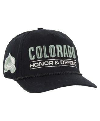 Men's Black Colorado Avalanche OHT Military Appreciation Homeland Honor and Defend Hitch Adjustable Hat