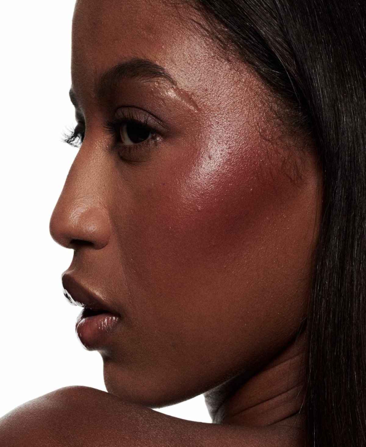 Shop Mac Strobe Beam Liquid Blush In Plummy Bare
