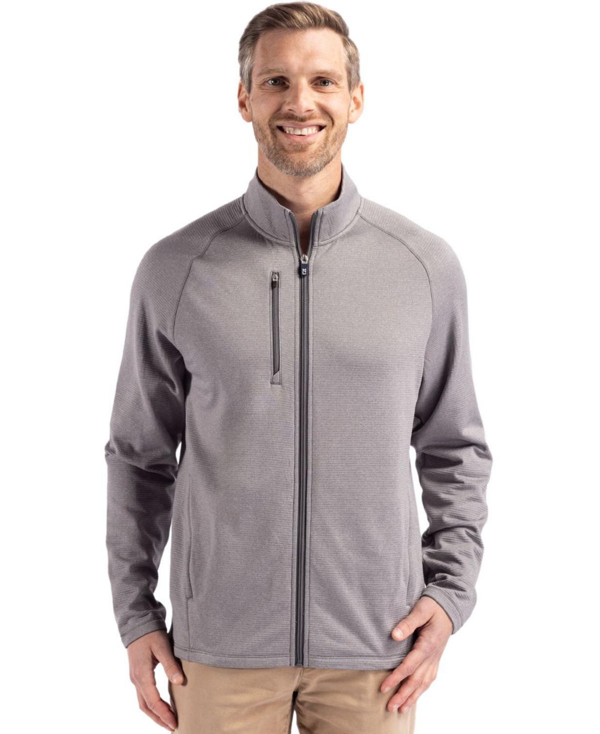 Men's Peshastin Eco Fleece Recycled Full Zip Jacket - Navy blue heather