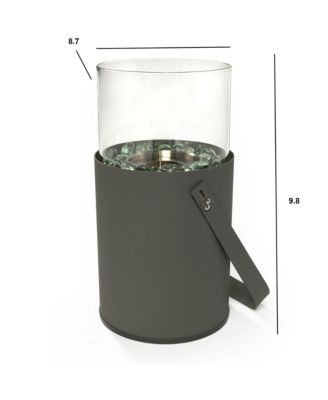 Grey Mini Fire Pit, Tabletop Fire Pit, Ethanol Fire Pit, Portable Fireplace for Indoor & Garden for Dinner Parties, Home Decoration