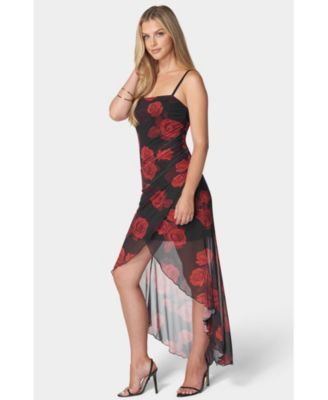 Women's Hi-Low Hem Wrap Tube Dress