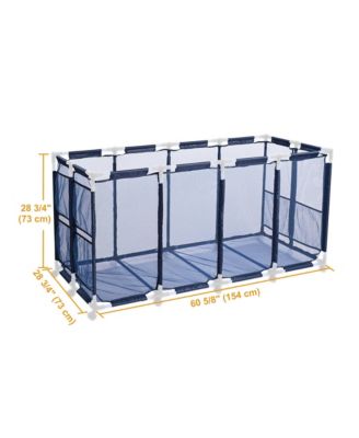 Mesh Cover Replacement for Mesh Pool Storage Bin Rolling Cart Blue