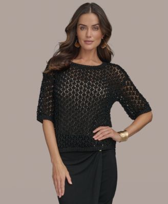 Donna Karan New York - Women's Open-Stitch Sweater