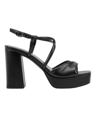 Women's Glady Crisscross High Block Heel Platform Sandals