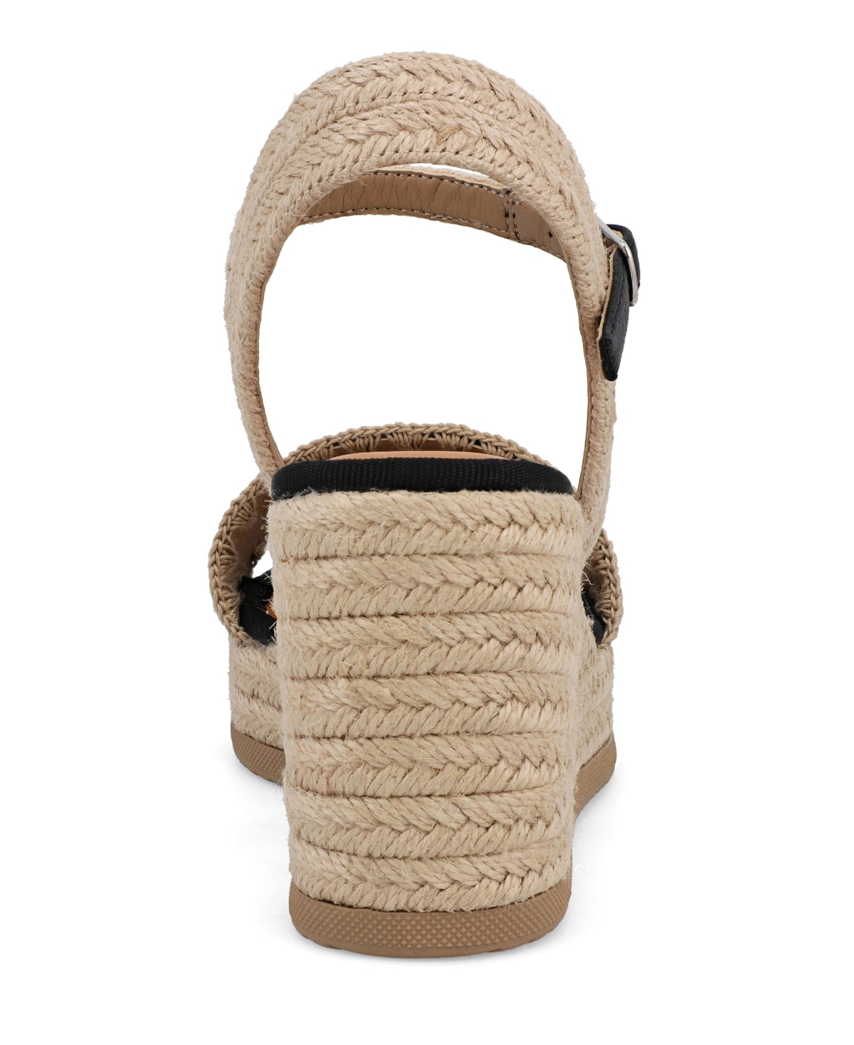 Mia Becky Ankle Strap Espadrille Platform Wedge Sandal In Natural,black