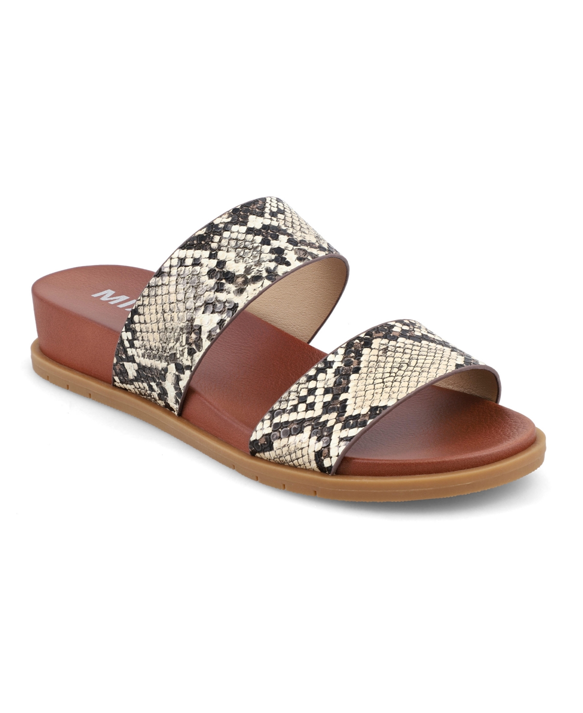 Shop Mia Women's Yelena Wedge Slide Sandals In Beige Multi