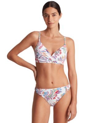 Women's Printed Twist-Front Underwire Bikini Top