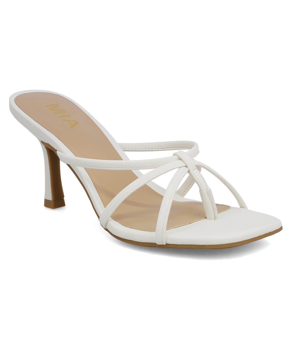 Shop Mia Women's Sybel Stiletto Heel Dress Sandals In White