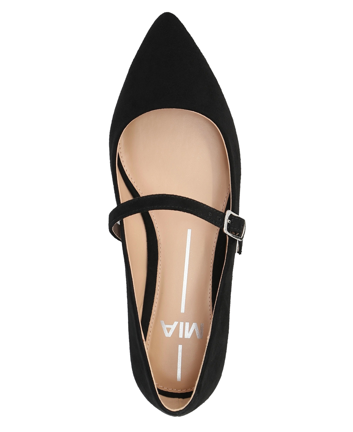 Mia Aviba Mary Jane Pointed Toe Flat In Black