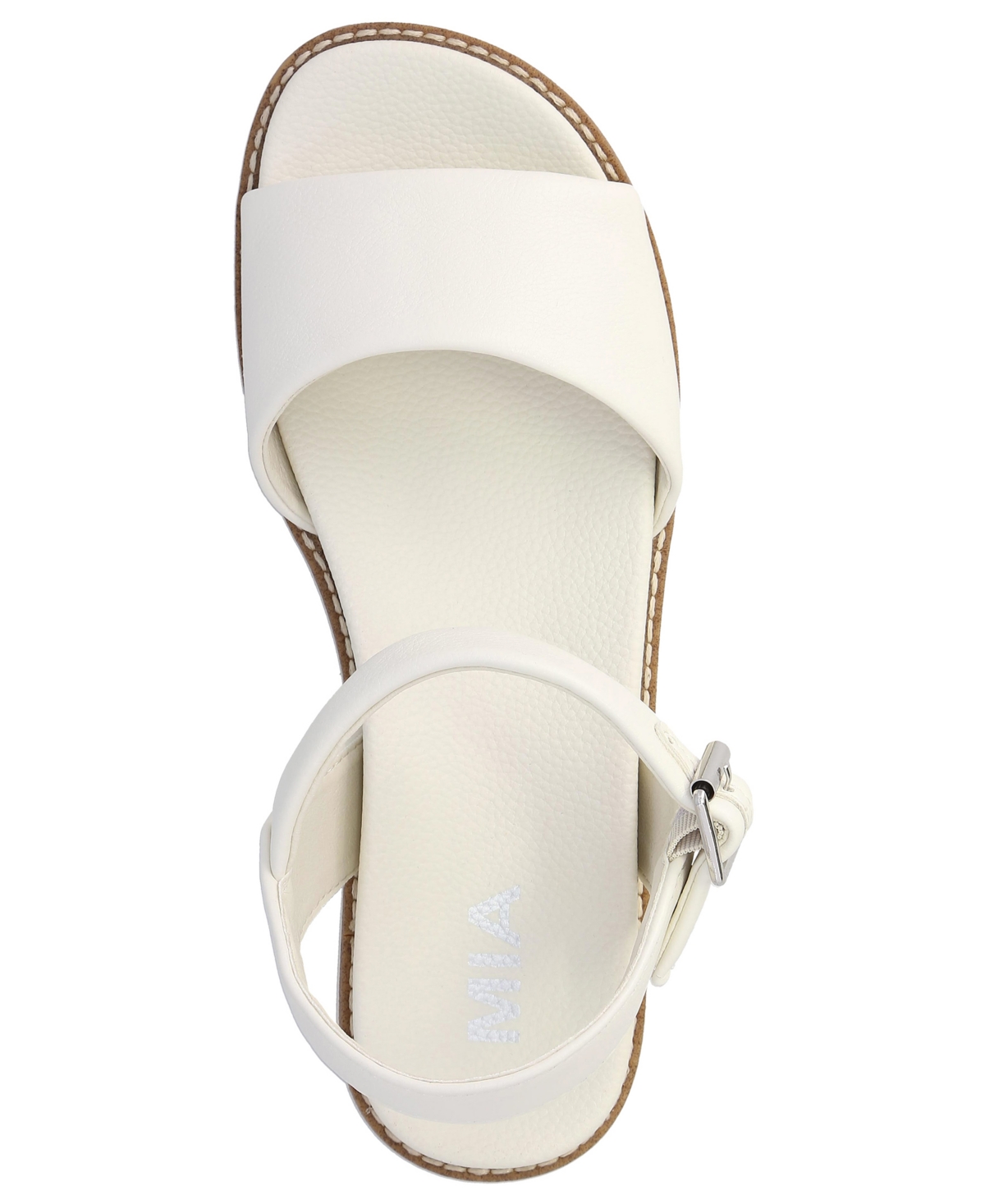 Mia Nari Ankle Strap Platform Sandal In Bone