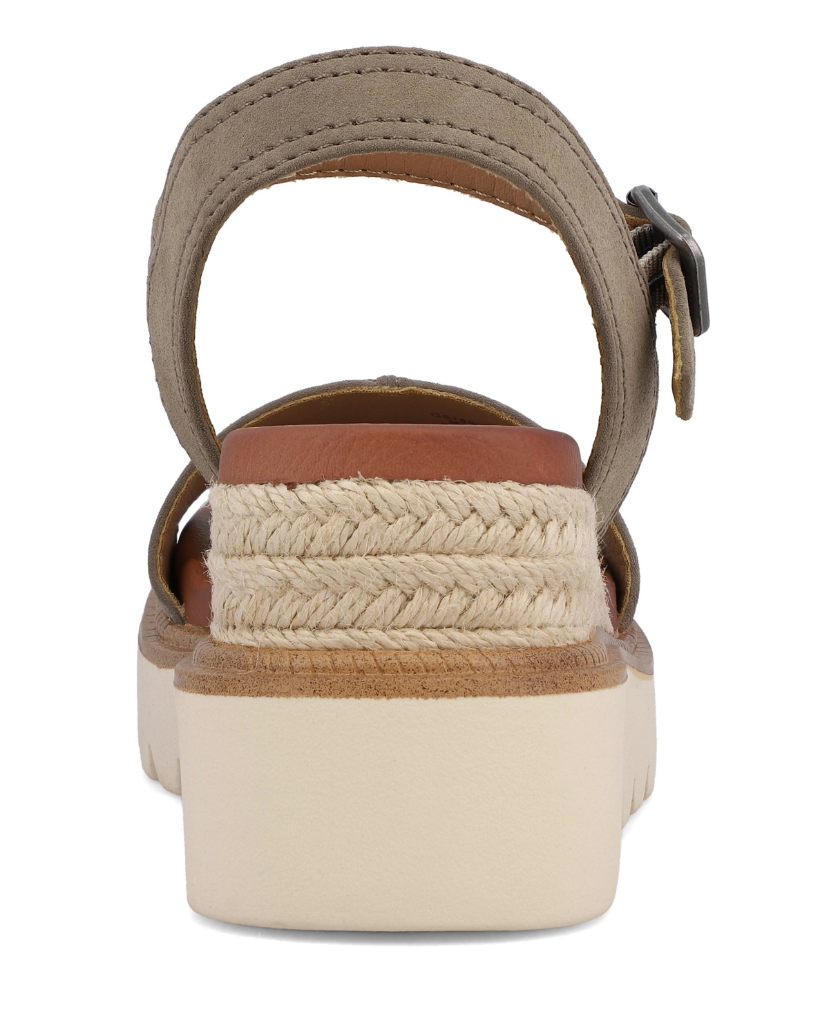 Shop Mia Women's Ophidia Round Toe Wedge Sandals In Taupe