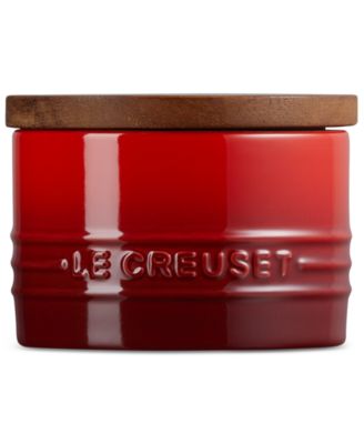 Le Creuset - Stoneware Signature Salt Cellar with Wood Lid, 7-Oz.