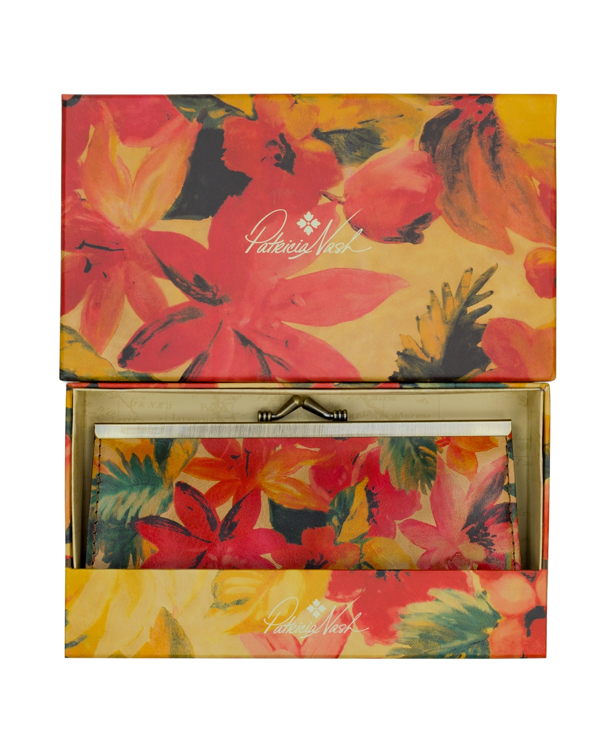 Patricia Nash Effie Frame Kiss-lock Wallet In Spring Multi