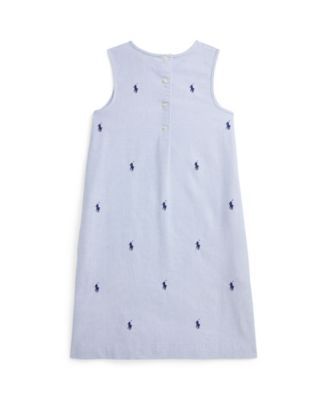 Big Girls Polo Pony Oxford Dress