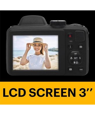 KODAK PIXPRO AZ405-BK 20MP Digital Camera 40X Optical Zoom 24mm Wide Angle Lens Optical Image Stabilization 1080P Full HD Video 3" LCD Vlogging