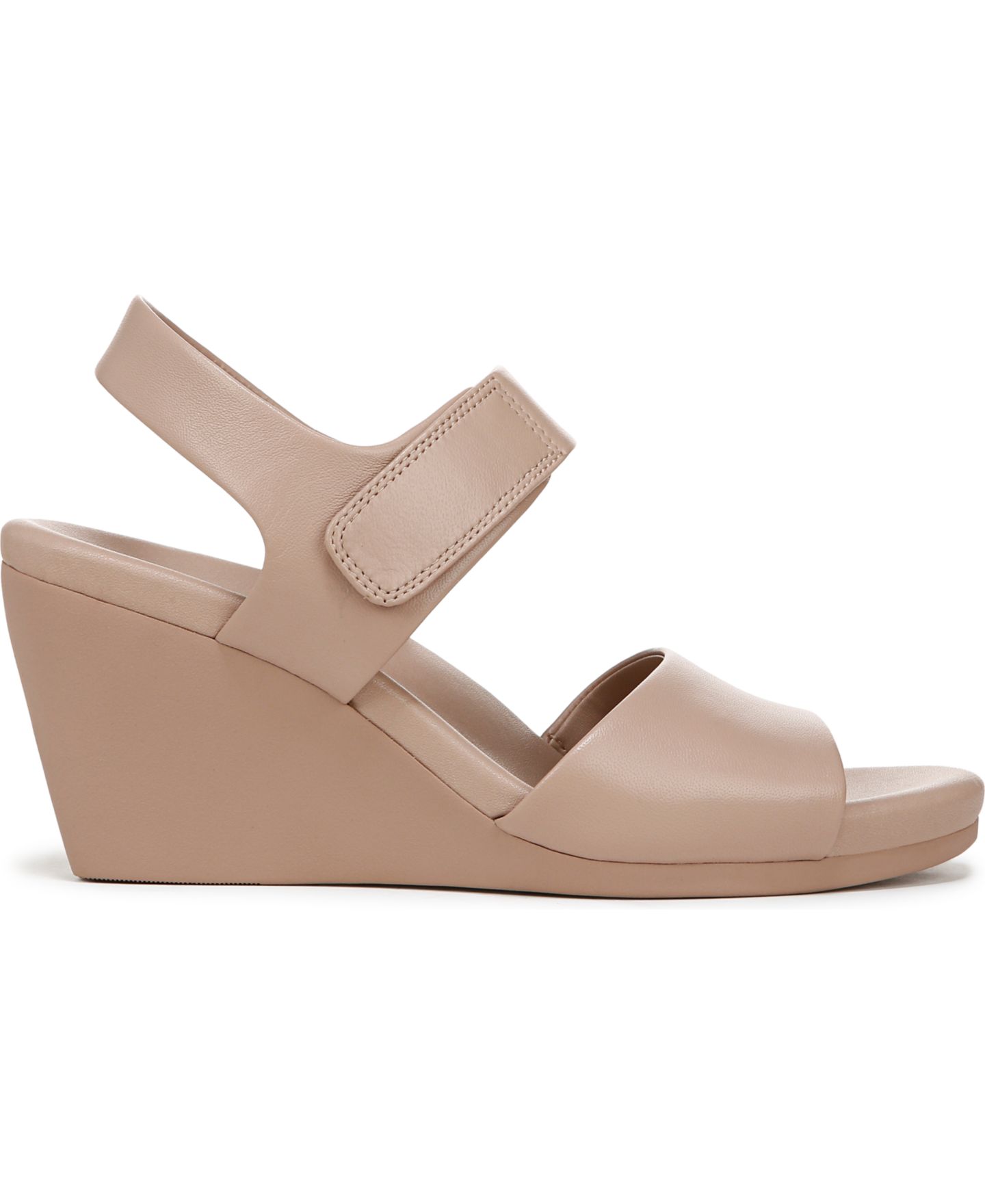 Женские сандалии Naturalizer Imani Open Round Toe Wedge, цвет: Розовато-лиловый кожаный — фото 2