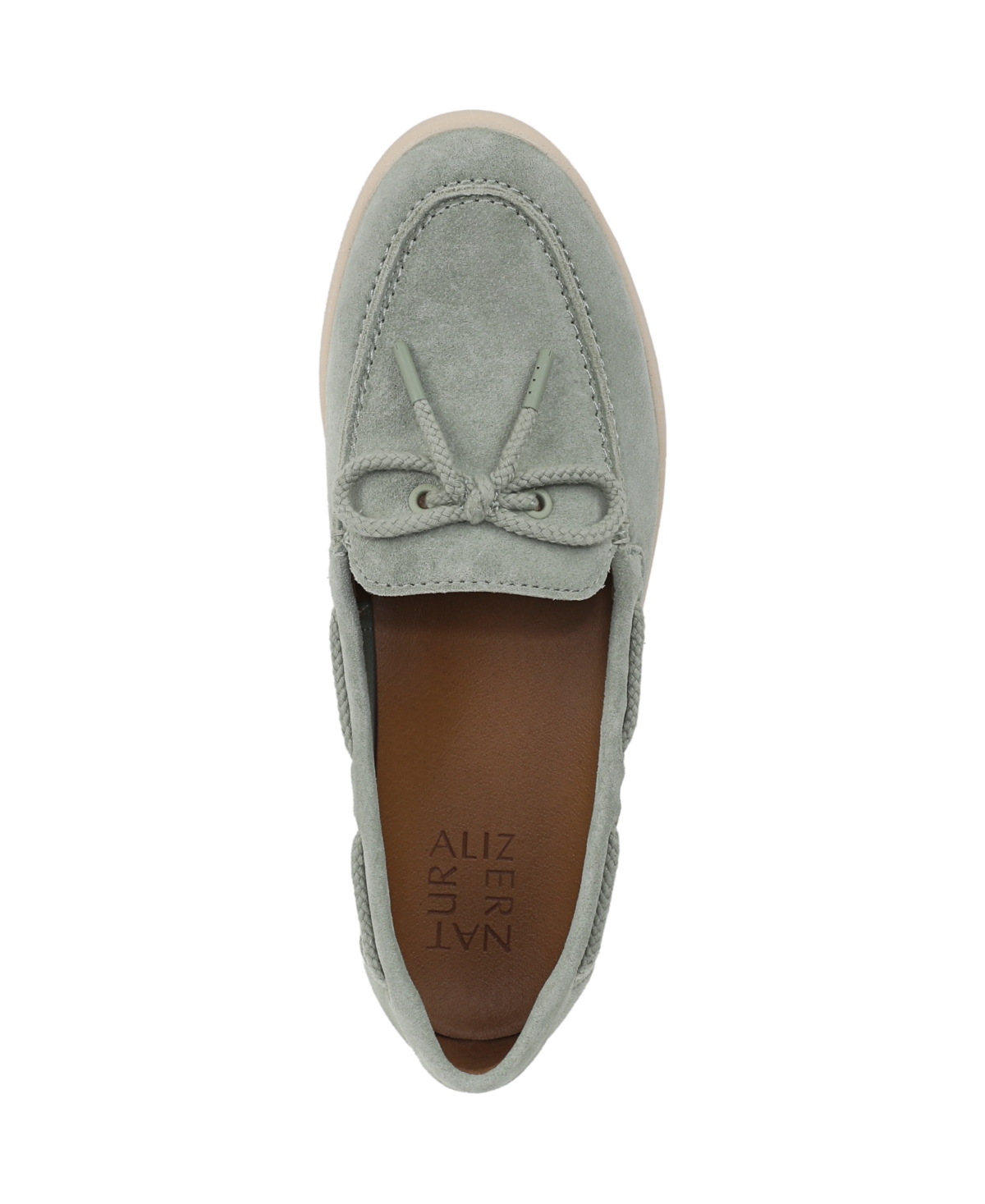 Naturalizer Keelboat Boat Shoe In Pistachio Green Suede