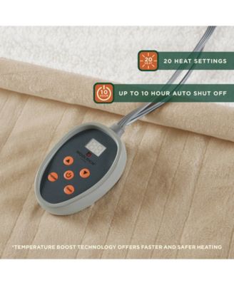 Electric Reversible Plush to Berber Blanket, Queen