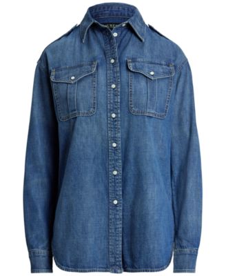 Women's Relaxed-Fit Denim Shirt
