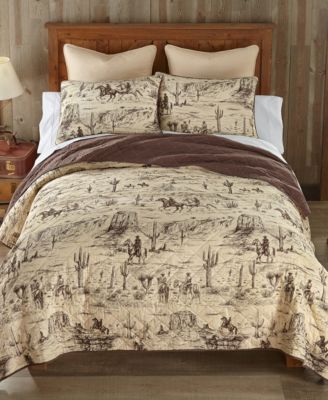 Cowboy Western 3-Pc. Quilt Set, King