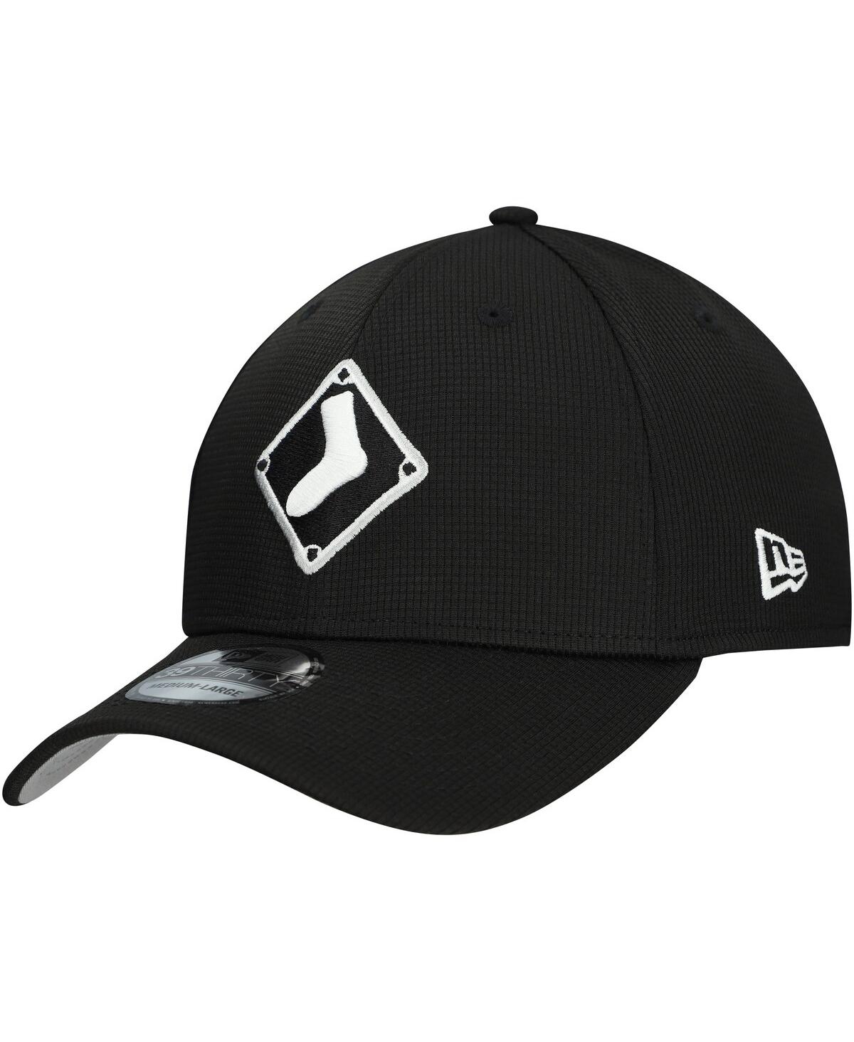 New Era Men's Black Chicago White Sox Batting Practice 39THIRTY Flex Hat