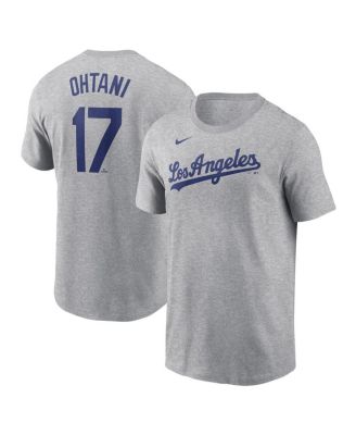Nike - Men's Shohei Ohtani Gray Los Angeles Dodgers 2024 Fuse Name Number T-Shirt