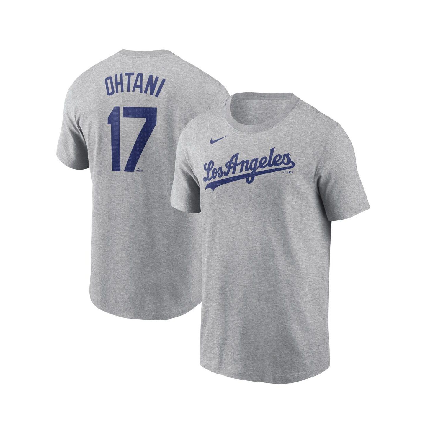 Мужская футболка Nike Shohei Ohtani Gray Los Angeles Dodgers 2024 Fuse Name & Number — фото 1