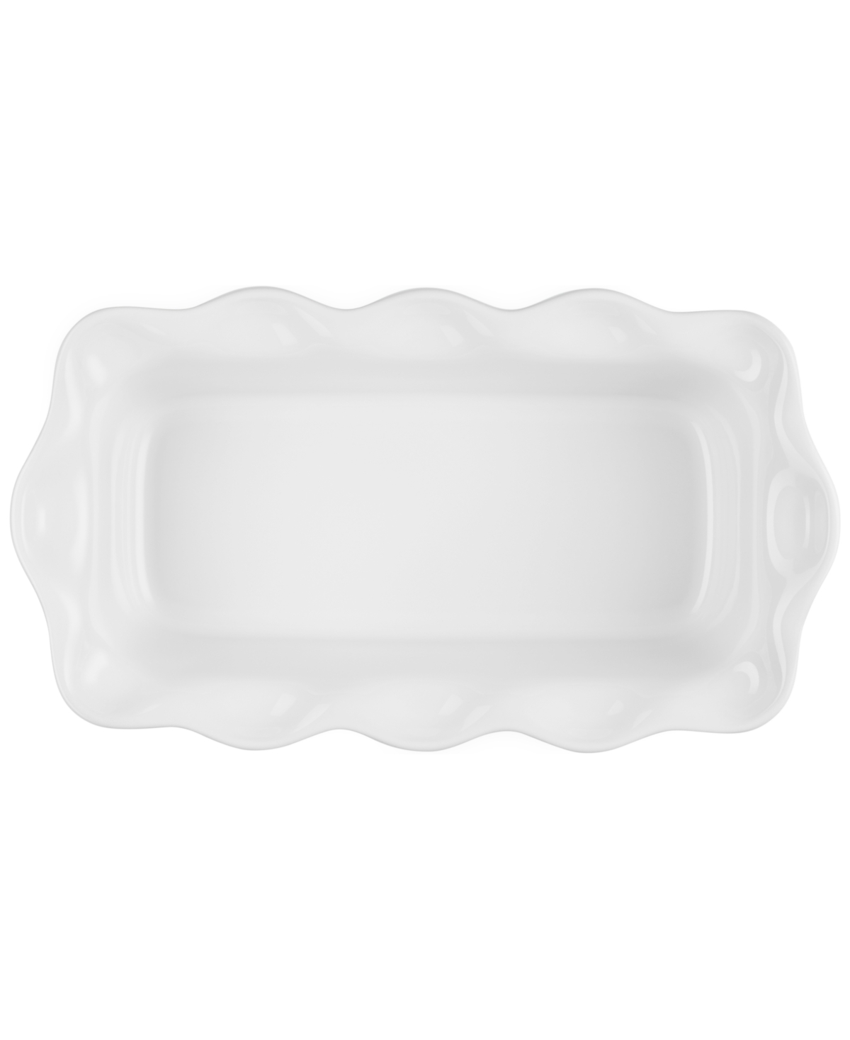 Le Creuset Stoneware Heritage Pie Dish & Fluted Loaf Pan Set In White