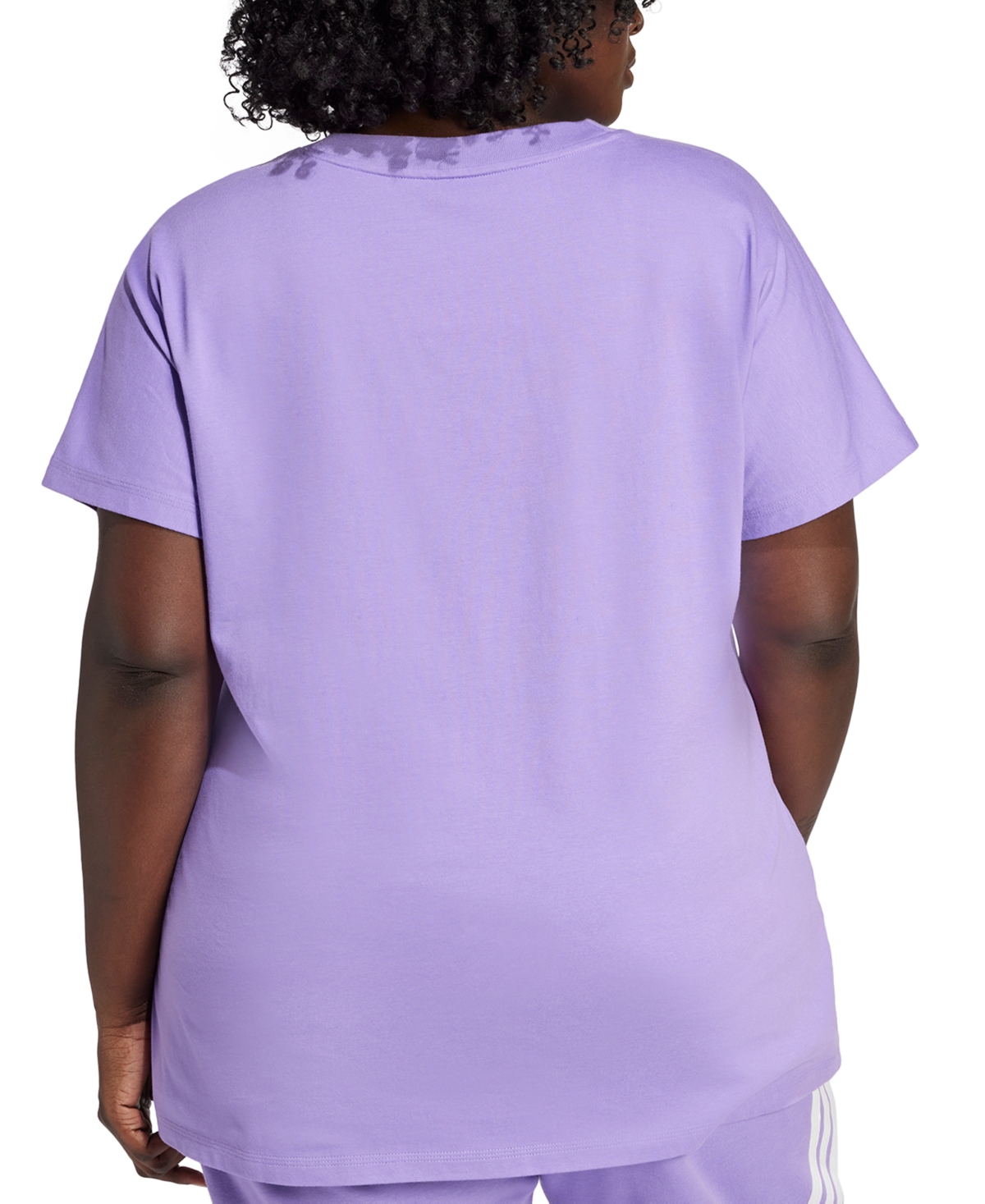 Adidas Originals Plus Size Cotton The Essentials Crewneck T-shirt