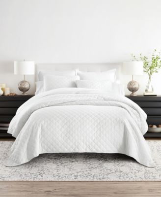 Diamond Stitch 3-Pc. Lightweight Quilt Set, King/California King