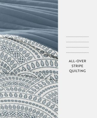 Scallop Reversible 3-Pc. Lightweight Quilt Set, King/California King