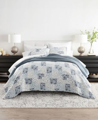 Scrolled Patchwork Reversible 2-Pc. Lightweight Quilt Set, Twin/Twin XL