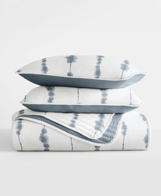 Shibori Reversible 3-Pc. Lightweight Quilt Set, King/California King