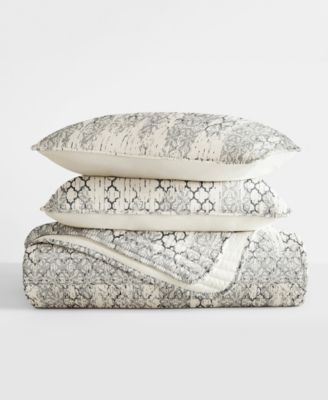 Distressed Aztec Reversible 3-Pc. Lightweight Quilt Set, King/California King