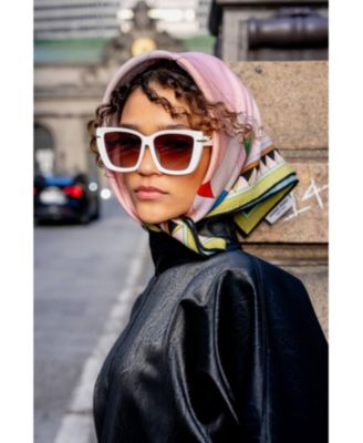 Double Sided Wool Silk Scarf In Color Recombination