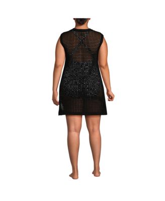 Plus Size Open Knit Cover-up Dress
