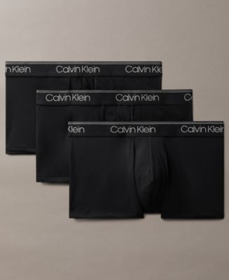 Calvin Klein Men's 3-Pack Microfiber Stretch Low-Rise Trunk