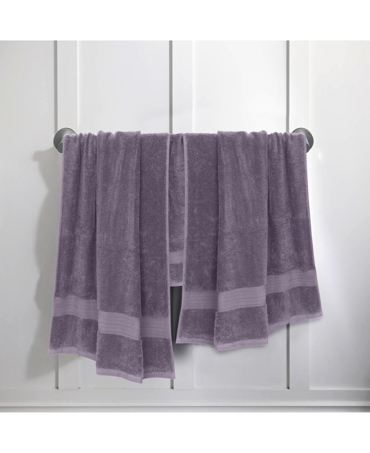 Feather & Stitch, Ny Luna 6-pc. Bath Towel Set In Grape