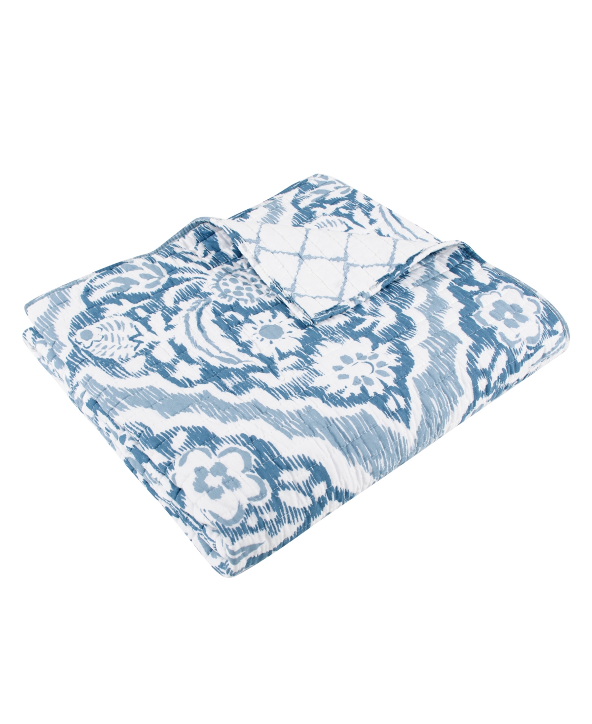 Levtex Becker Reversible Quilted Throw, 50" X 60" In Blue