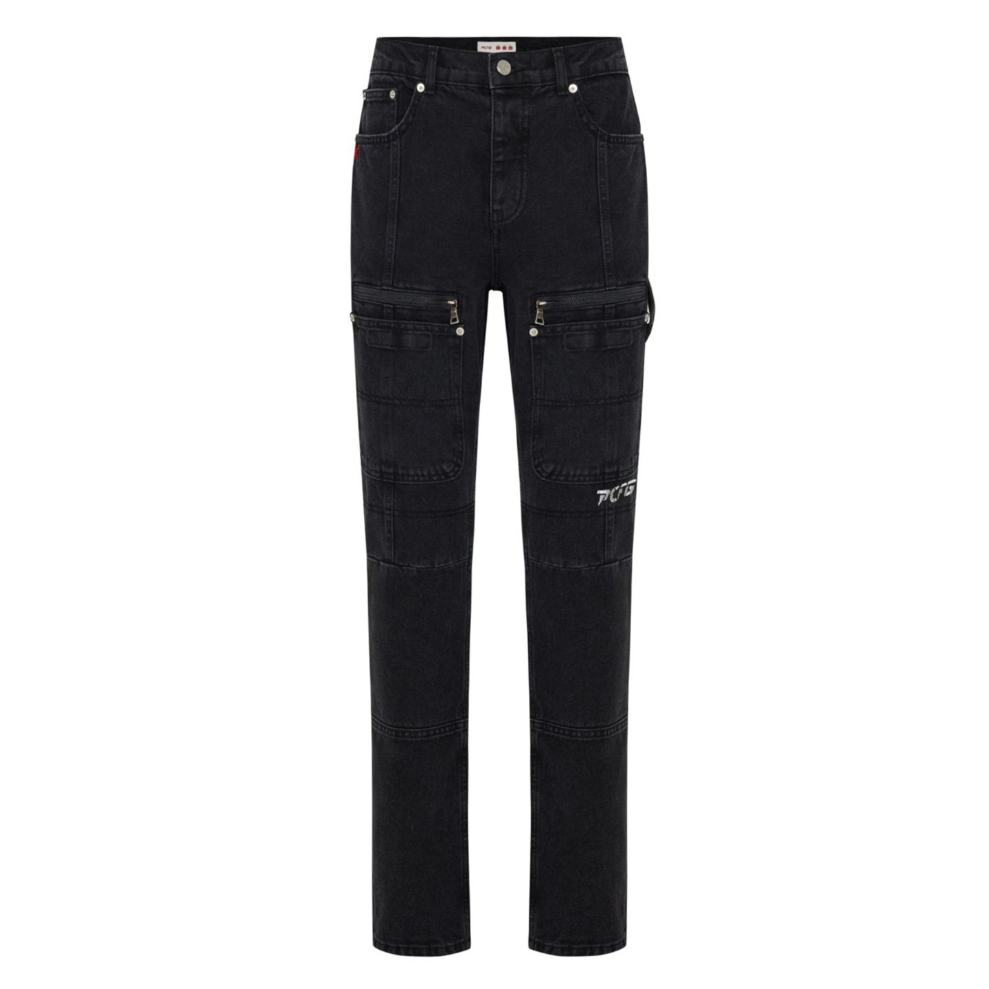Мужские брюки PCFG Cargo Denim With Zip, цвет: Чёрный — фото 7