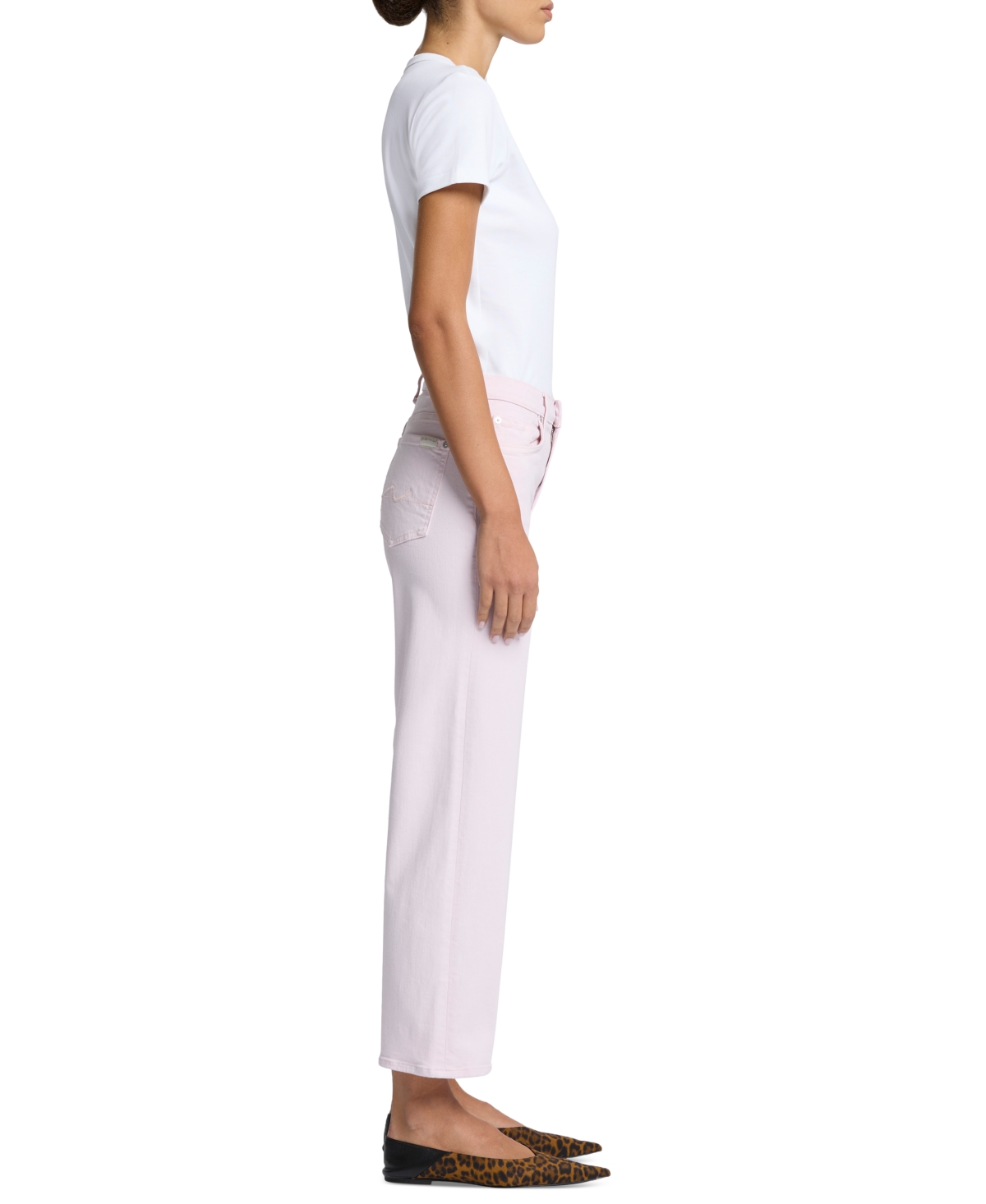 7 For All Mankind Women's Alexa Cropped Jeans In Soft Pink