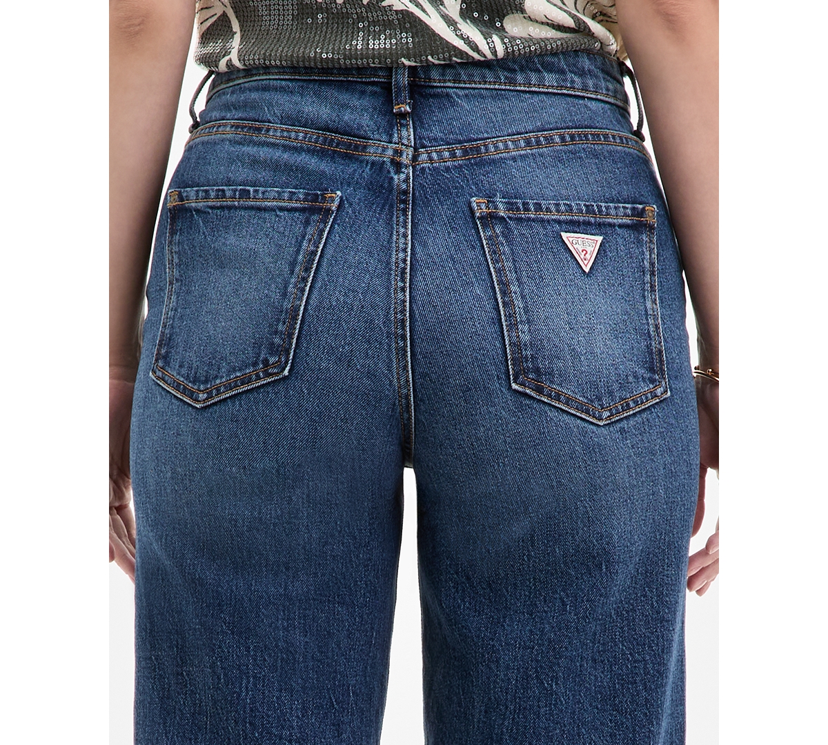 Guess Women's High-rise Wide-leg Jeans In Gray