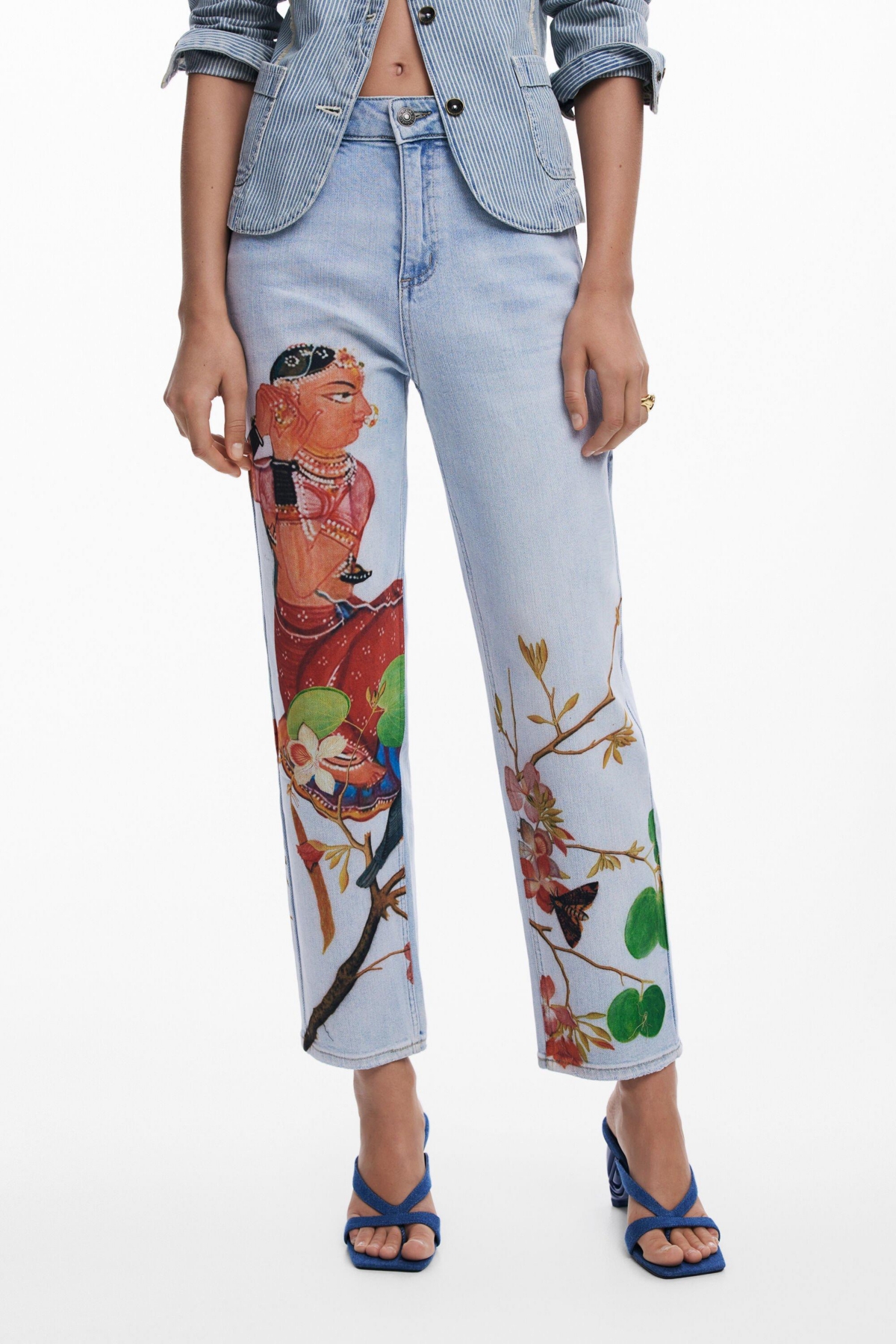 Women's Boyfriend Jeans Hindi - Medium blue