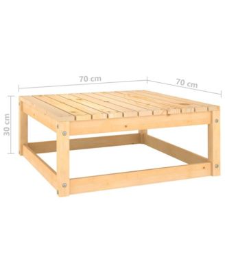 Footstool Natural Pine Solid Pinewood 27.6 x 27.6 in Modular