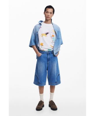 Men's Upcycling denim Bermuda shorts