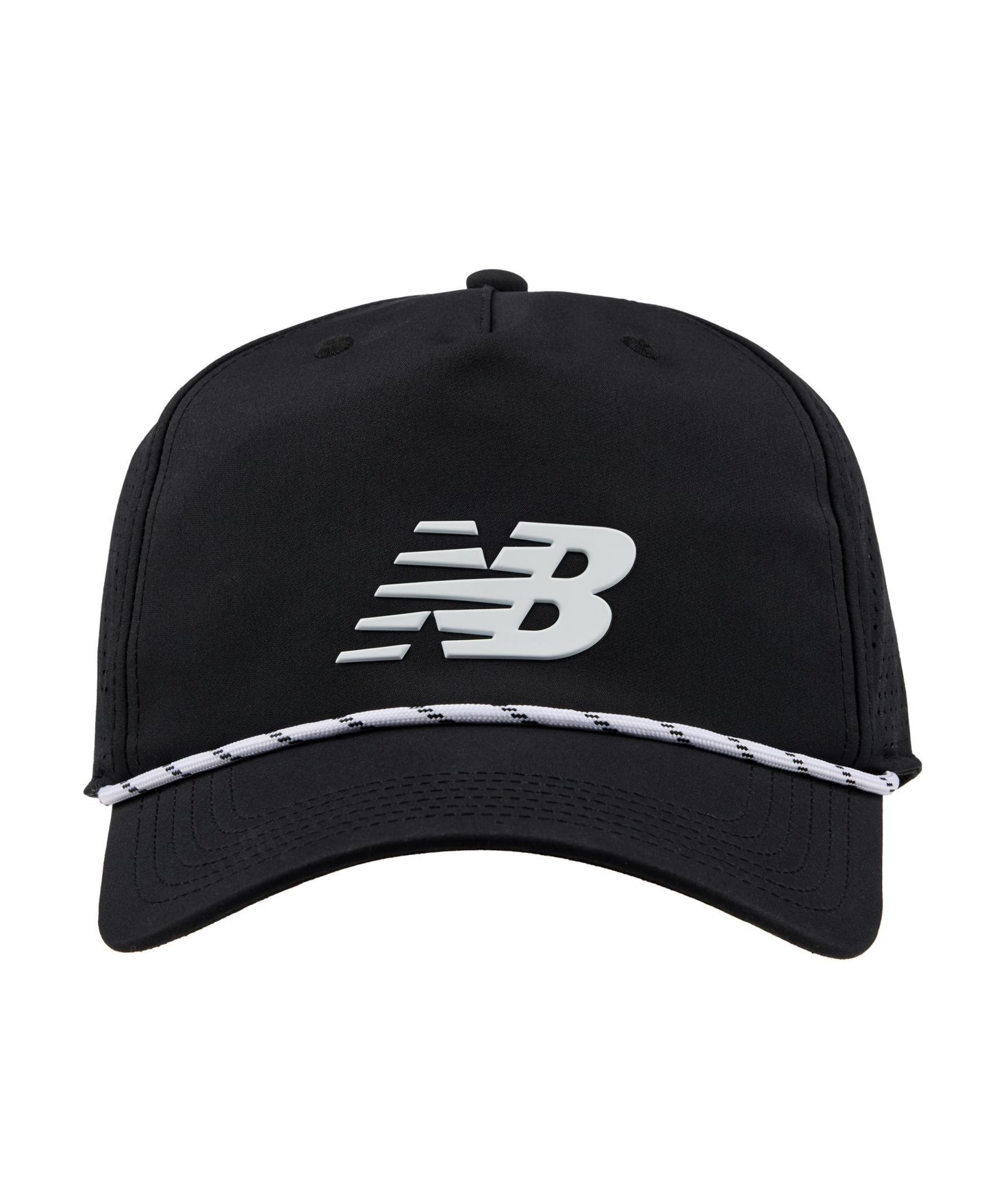 Мужские головные уборы New Balance Embroidered Logo Grandpa Perforated, цвет: Чёрный — фото 4