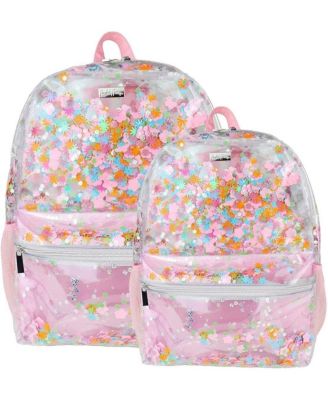 Flower Shop Clear Backpack Women's Fashion Book Bag For Ladies at School, Work, Travel, and the Beach (Large)
