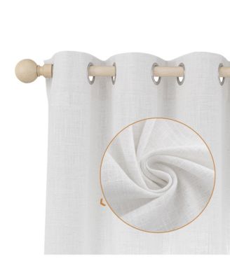 Linen Blend Privacy and Light Filtering Texture Grommet Pair 2 Panels