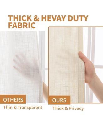 Linen Blend Privacy and Light Filtering Texture Grommet Pair(2 Panels)