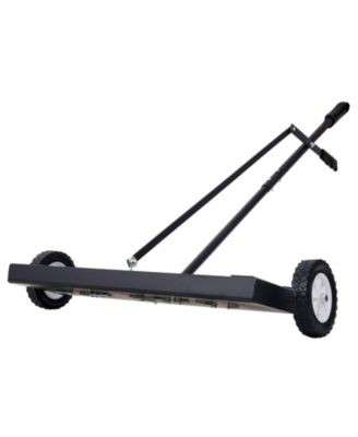 24'' Rolling Magnetic Pick-Up Sweeper, Heavy Duty Push-Type with Release, for Nails Needles Screws Collection,100 Pound Capacity
